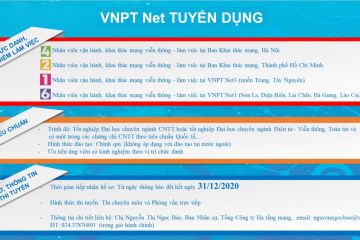 VNPT net Đà Nẵng tuyển dụng Tháng 12.2020